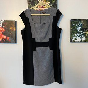 Black and Gray Color Block Dress